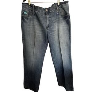 Vintage Y2K Enyce Baggy Skater Jeans Size 44x34 Denim LOGO BLUE  Grunge